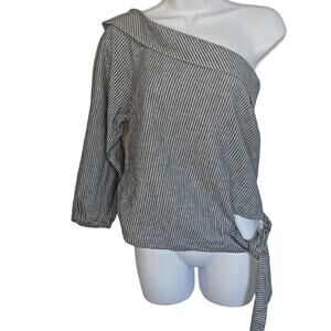 Free People Top size 2 shirt, blouse One Shoulder, Ties at Waist, Boho